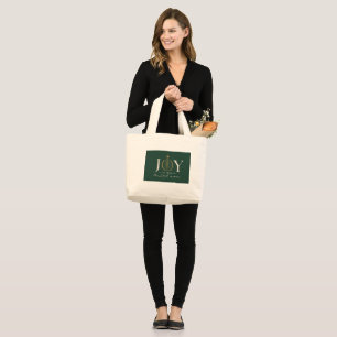JOY TO THE WORLD Christian Christmas Large Tote Bag