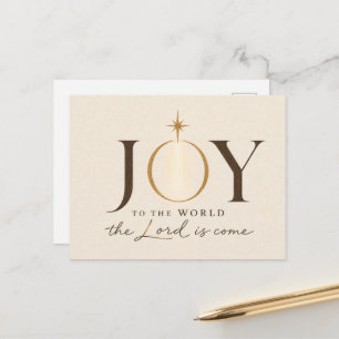 JOY TO THE WORLD   Christian Christmas Postcard