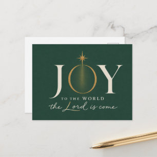JOY TO THE WORLD   Christian Christmas Postcard