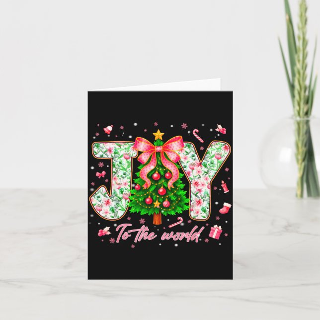 Joy To The World Christian Jesus Pjs Xmas Women Gi Card (Front)