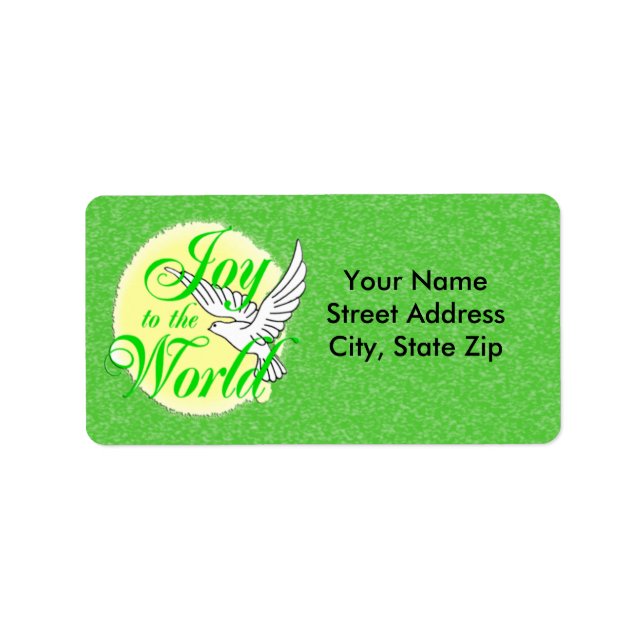 Joy to the World Christmas Address Label (Front)
