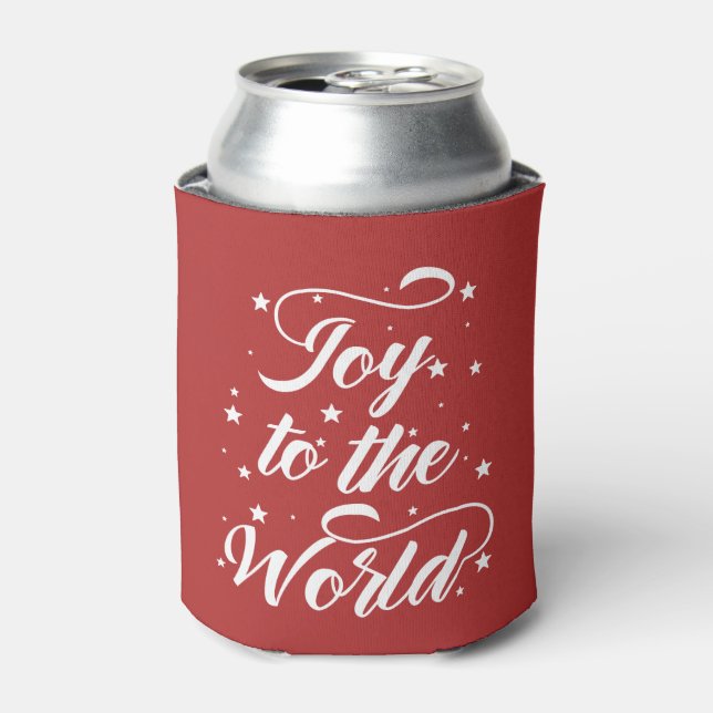 joy to the world Christmas Can Cooler (Can Front)