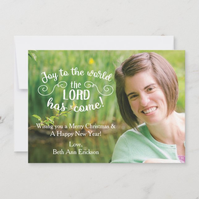 Joy To The World Christmas Card Template (Front)