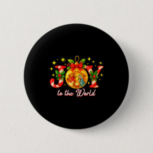 Joy To The World Christmas Christian Nativity 6 Cm Round Badge