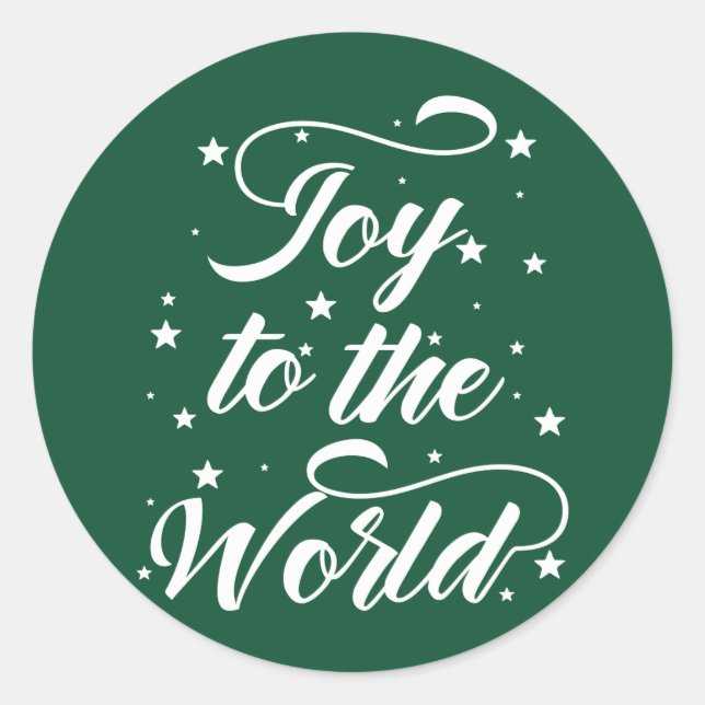 joy to the world Christmas Classic Round Sticker (Front)