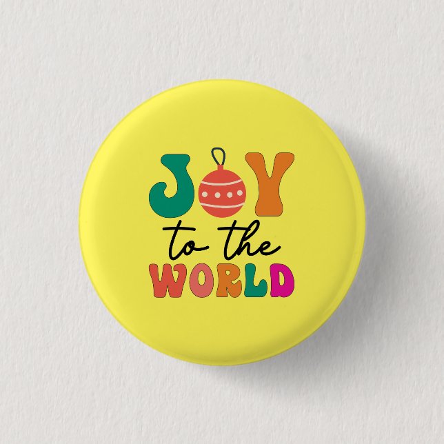 Joy to The World - Christmas Design-50835 3 Cm Round Badge (Front)