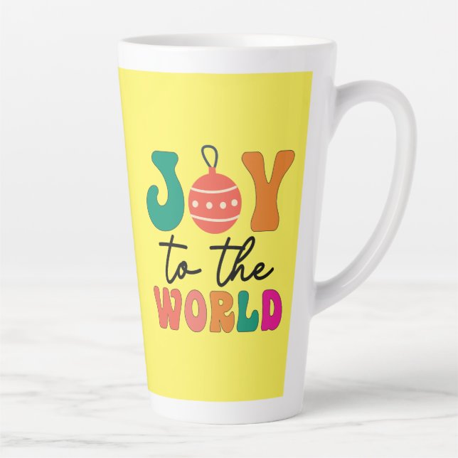 Joy to The World - Christmas Design-50835 Latte Mug (Right)