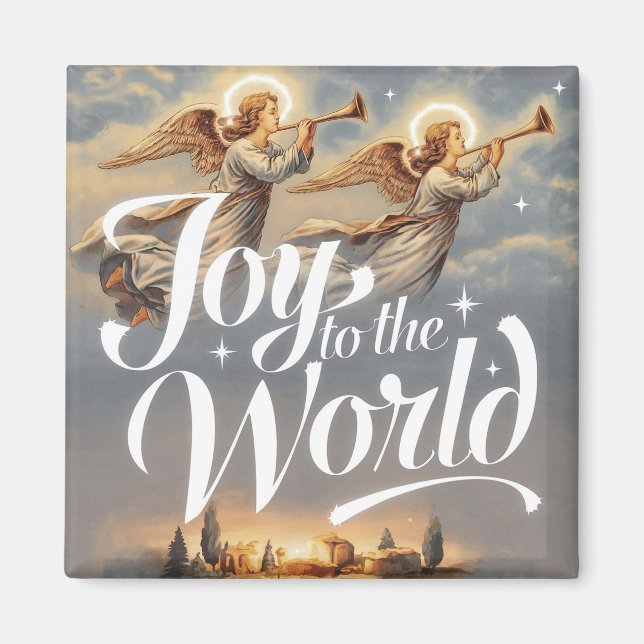 Joy to the World Christmas Design  Magnet (Front)