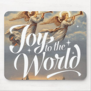 Joy to the World Christmas Design Mouse Mat