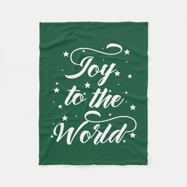 joy to the world Christmas Fleece Blanket (Front)
