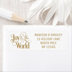Joy To The World Christmas Holidays Gold Script