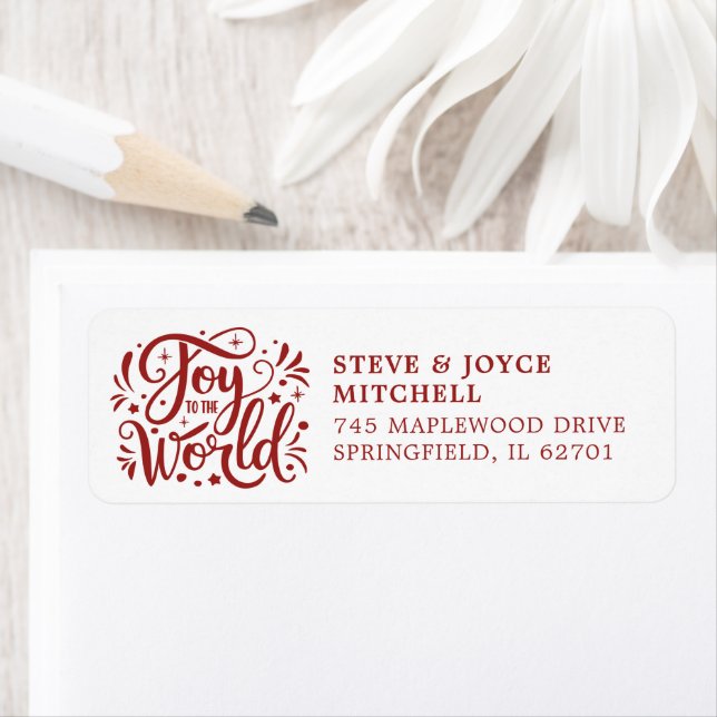 Joy To The World Christmas Holidays Red Script (Insitu)