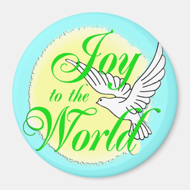 Joy to the World Christmas Magnet (Front)