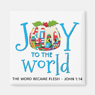 JOY TO THE WORLD Christmas Magnet