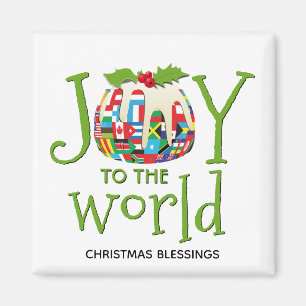 JOY TO THE WORLD Christmas Magnet