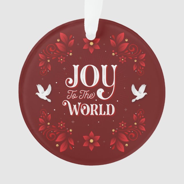 Joy to the World Christmas Ornament (Front)