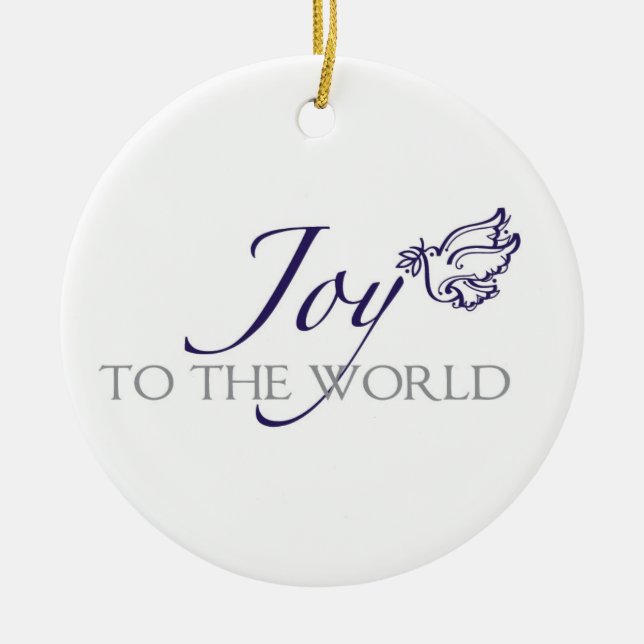 Joy to the World Christmas Ornament (Front)