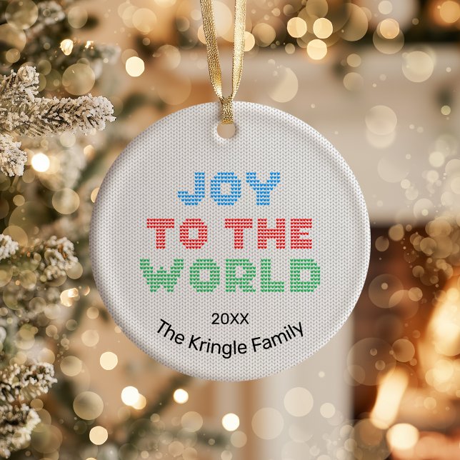 Joy To The World Christmas Photo Ceramic Tree Decoration (Creator Uploaded)
