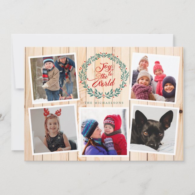 JOY TO THE WORLD CHRISTMAS Photo Collage (Front)