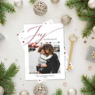 Joy to the World Christmas Photo Holiday Card