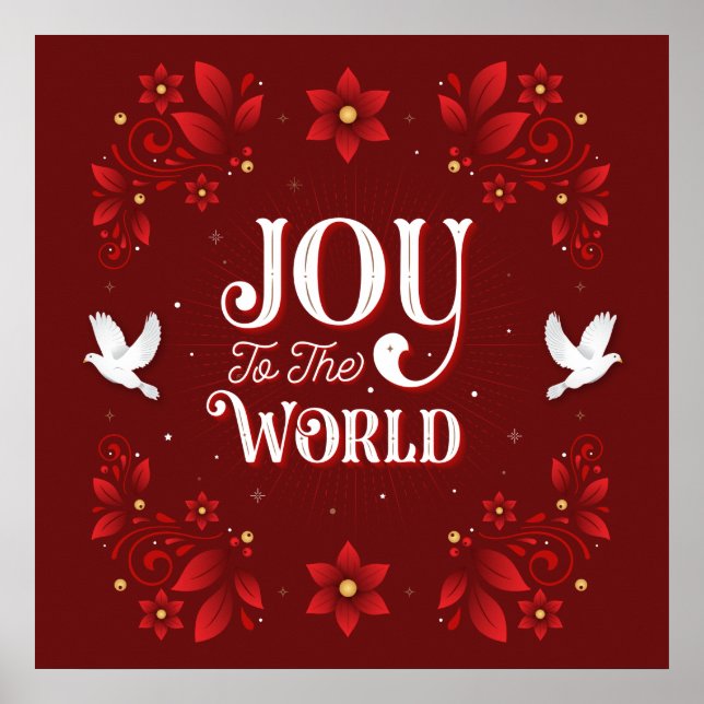 Joy to the World Christmas Poster 24x24 (Front)