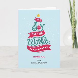 Joy to the World Christmas Quote Typography Holiday Card