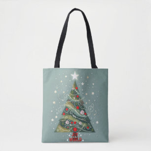 Joy to the world Christmas tree Tote Bag