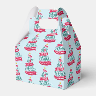 Joy to the World Christmas Typography Pattern Favour Box