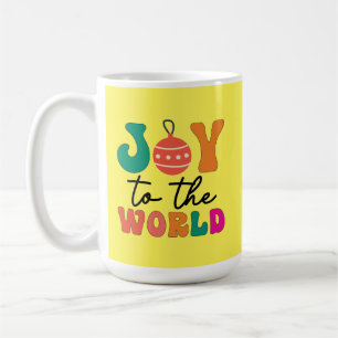 Joy To The World Colourful Christmas Typography Coffee Mug