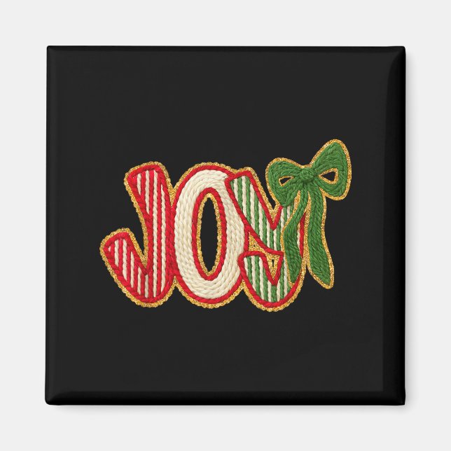 Joy To The World Crochet Jesus Christian Holiday C Magnet (Front)