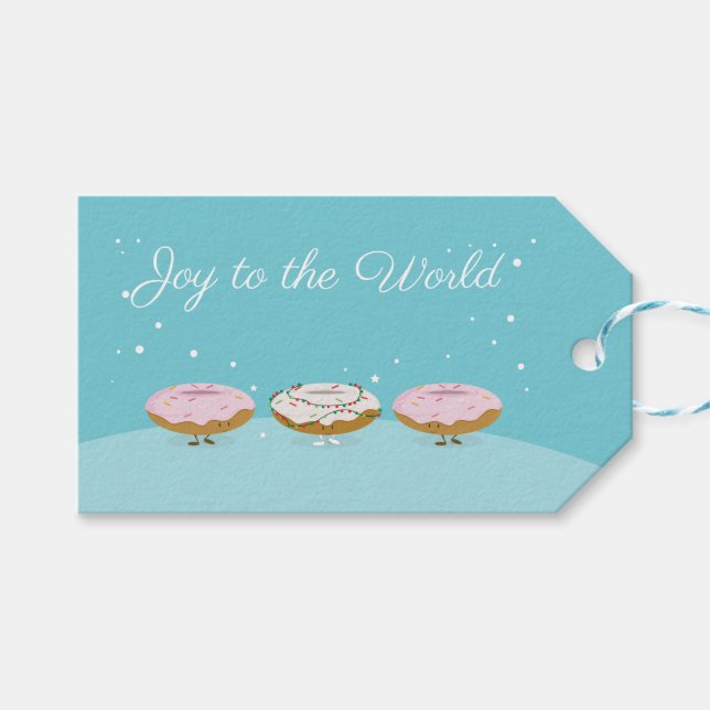 Joy to the World Doughnuts | Gift Tag (Front (Horizontal))