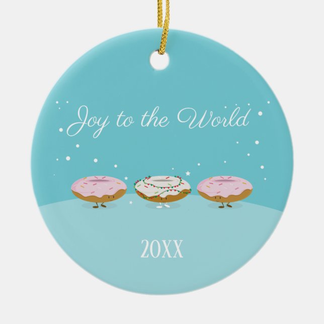 Joy to the World Doughnuts | Ornament (Front)