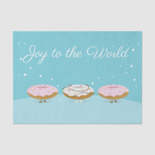 Joy to the World Doughnuts Tissue Paper
