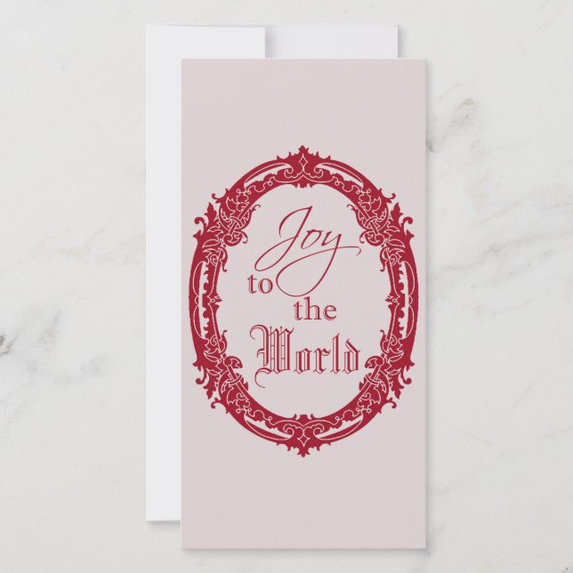 Joy to the World Flat Christmas Greeting Card (Front)