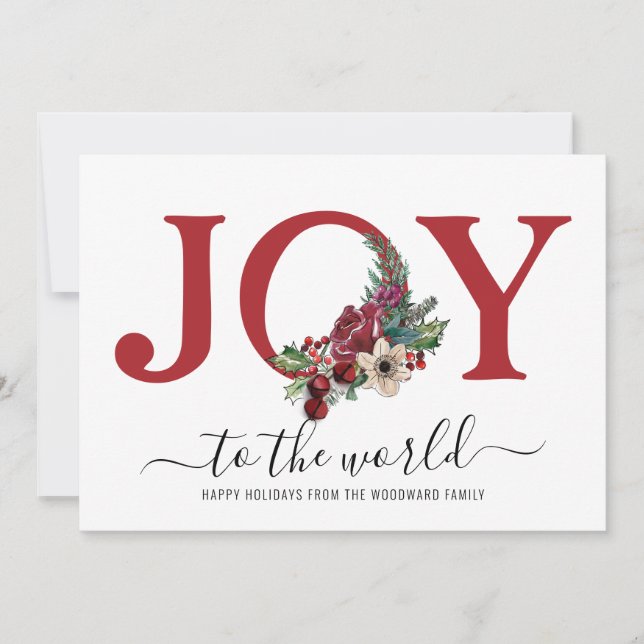 Joy to the World Floral Typography (Front)