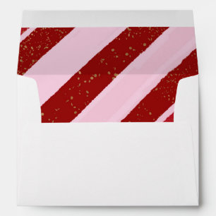 Joy to the World Global Holiday Pink & Red Party Envelope