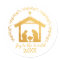 Joy to the World Gold Nativity Classic Round Stick