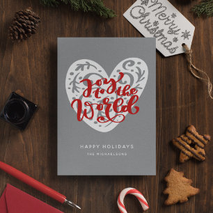 Joy to the World   Happy Holidays Invitation