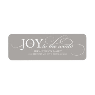 JOY TO THE WORLD HOLIDAY ADDRESS LABELS