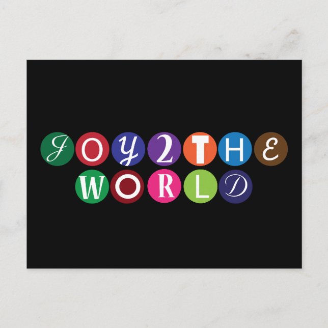 Joy To The World Holiday Postcard (Front)