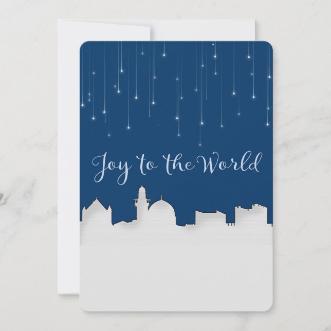 Joy to the World Jerusalem Customisable Invitation (Front)