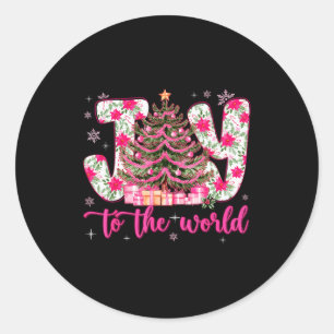Joy To The World Jesus Christian Holiday Xmas Chri Classic Round Sticker