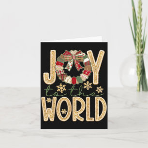 Joy To The World Jesus Christian Snowflake Christm Card