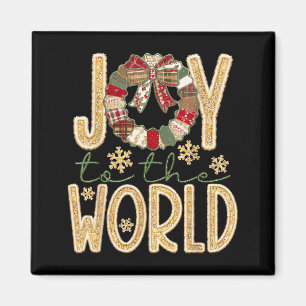 Joy To The World Jesus Christian Snowflake Christm Magnet