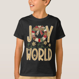 Joy To The World Jesus Christian Snowflake Christm T-Shirt