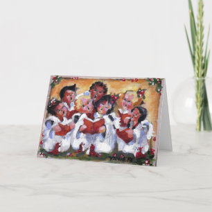 JOY TO THE WORLD - Let the Cherubs sing! Holiday Card