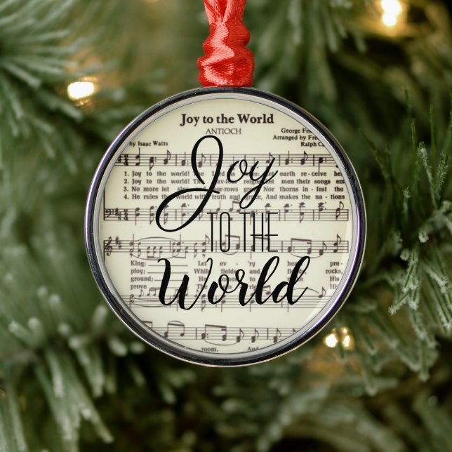 Joy to the World Metal Ornament (Tree)