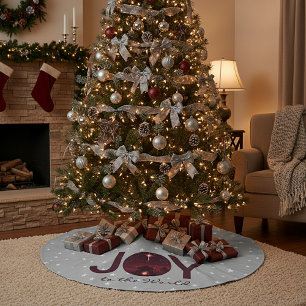 Joy to the World nativity  Brushed Polyester Tree  Skirt