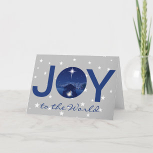Joy to the World nativity  Card