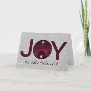 Joy to the World nativity Card